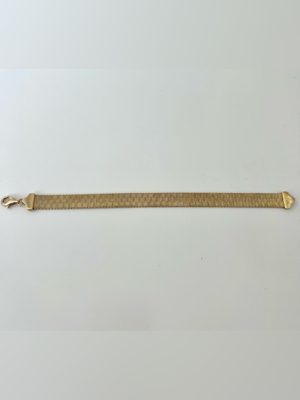 Vintage Gold Vermeil Plating over 925 Silver Mesh Milanese Style Bracelet - Picture 5 of 9